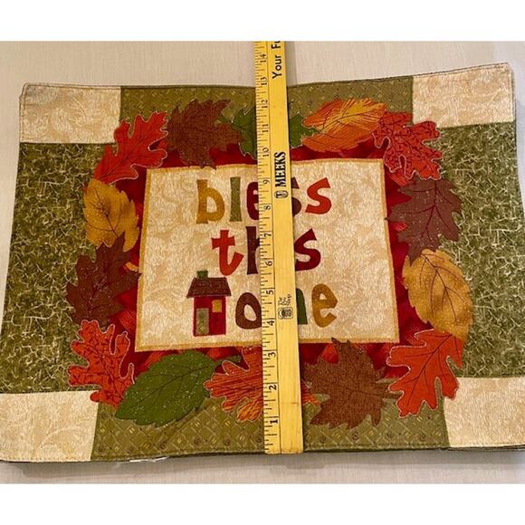 Tapestry Fall Place Mats 13"x17" Set of 8 - Picture 3 of 9